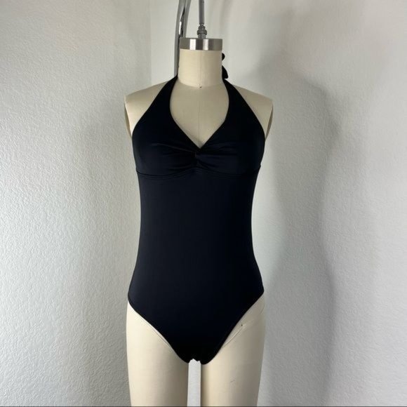 Victoria's Secret Cut Out Backless Halter V Neck Swimsuit - Picture 2 of 5